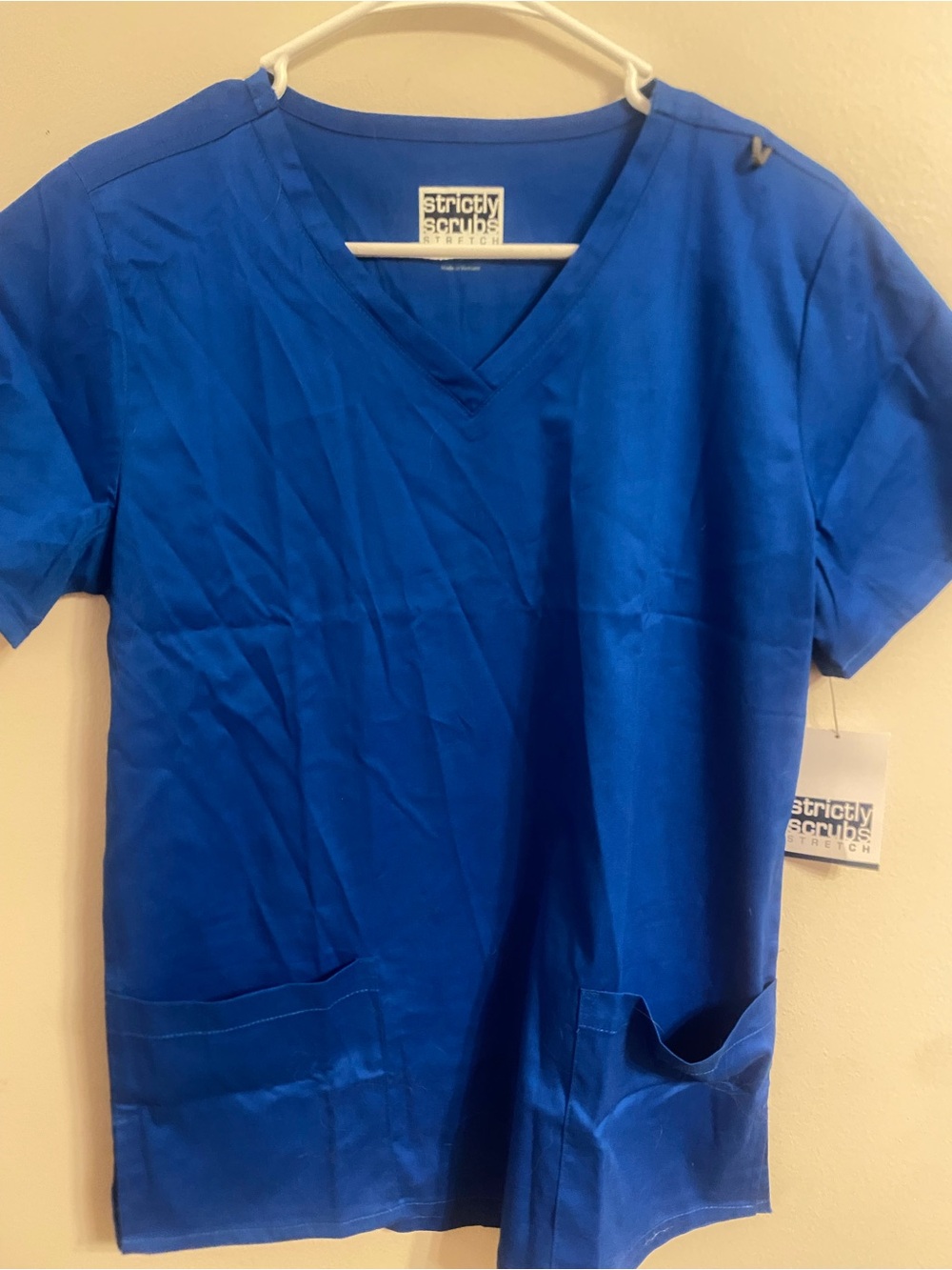 Women’s size small  V-Neck Medical Top in Royal Blue scrub top